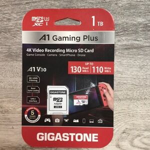 NEW Gigastone 1TB Micro SD Card, Gaming Plus, MicroSDXC Memory Card New In Pack